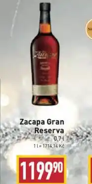 Billa Zacapa gran reserva nabídka