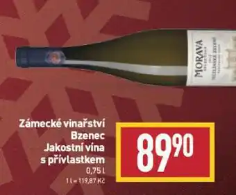 Billa Zámecké vinařství bzenec nabídka