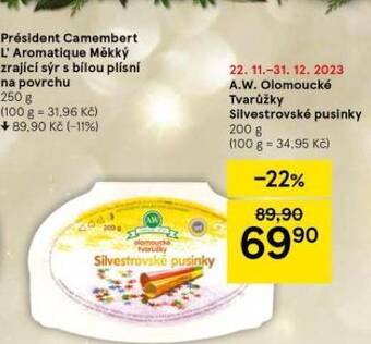 Tesco Olomoucké tvarůžky nabídka