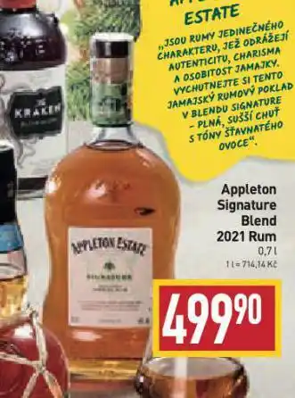 Billa Appleton signature blend rum nabídka