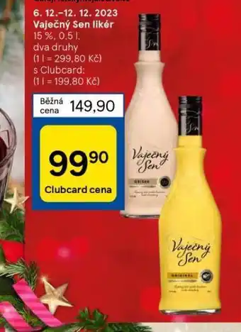 Tesco Vaječný sen likér nabídka