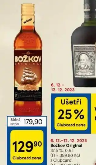 Tesco Božkov originál nabídka