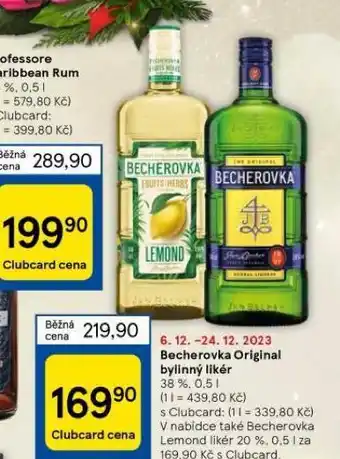 Tesco Becherovka original nabídka