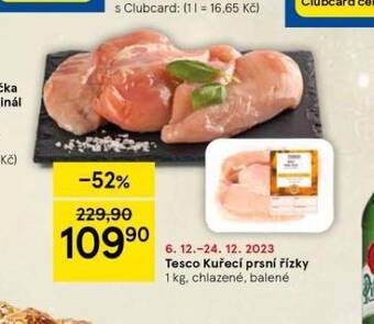 Tesco Kuřecí prsní řízky nabídka