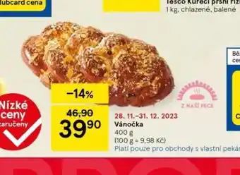 Tesco Vánočka nabídka