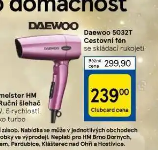 Tesco Cestovní fén daewoo nabídka