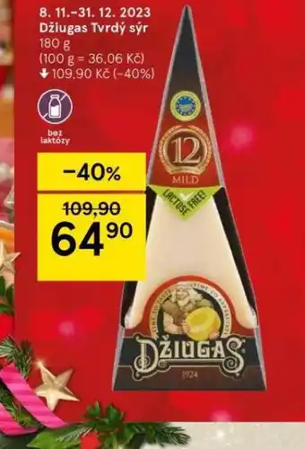 Tesco Džiugas tvrdý sýr nabídka