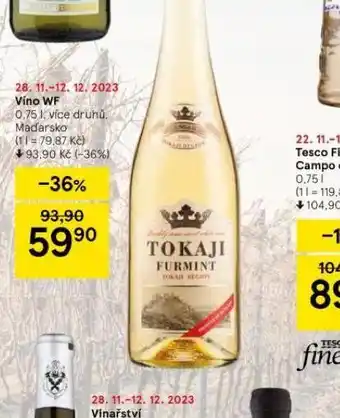 Tesco Víno wf nabídka