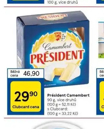 Tesco Président camembert nabídka