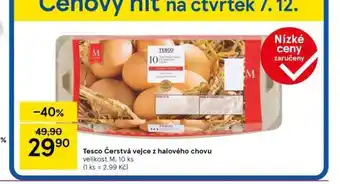 Tesco Tesco čerstvá vejce m 10 ks nabídka