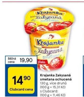 Tesco Krajanka zakysaná smetana ochucená nabídka