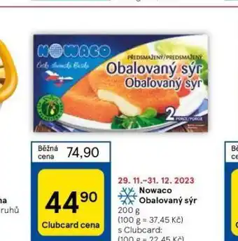 Tesco Nowaco obalovaný sýr nabídka