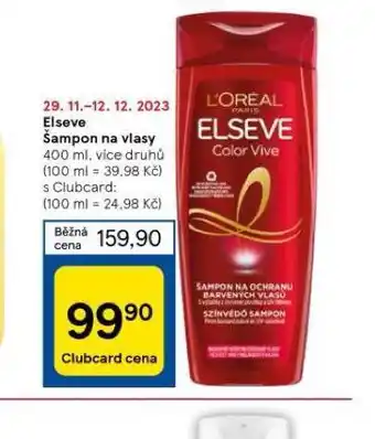 Tesco Loreal elseve šampon nabídka