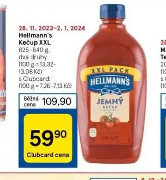 Tesco Hellmann´s kečup xxl nabídka