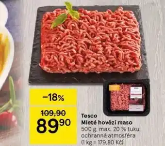 Tesco Mleté hovězí maso nabídka