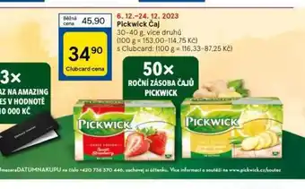 Tesco Pickwick čaj nabídka