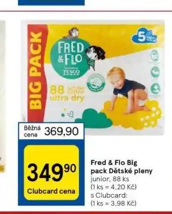Tesco Fred & flo dětské pleny nabídka