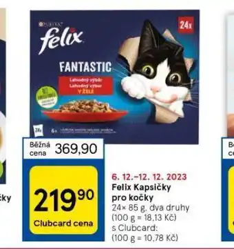 Tesco Felix kapsičky pro kočky nabídka