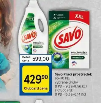 Tesco Savo prací prostředek nabídka