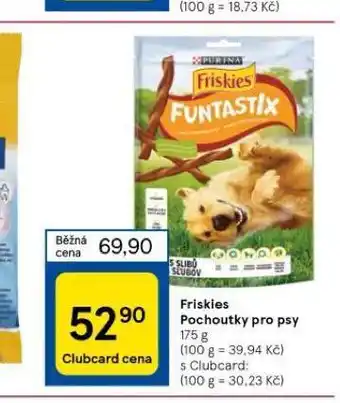 Tesco Friskies pochoutky pro psy nabídka