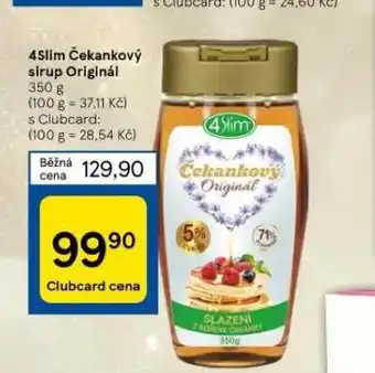 Tesco 4slim čekankový sirup originál nabídka