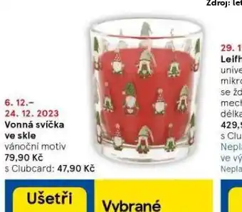 Tesco Vonná svíčka ve skle nabídka