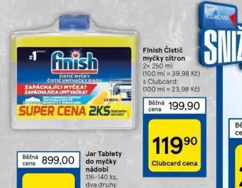 Tesco Finish čistič myčky citron nabídka