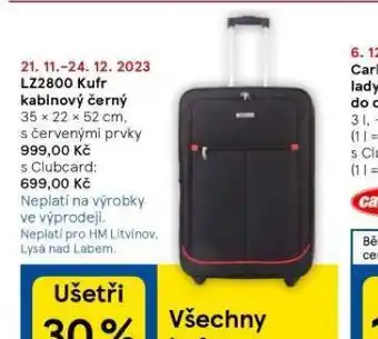 Tesco Kufr kabinový černý nabídka