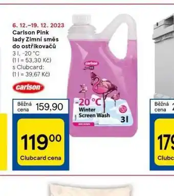 Tesco Carlson pink lady zimní směs do ostřikovačů nabídka