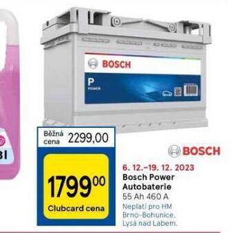 Tesco Bosch power autobaterie 55 ah nabídka
