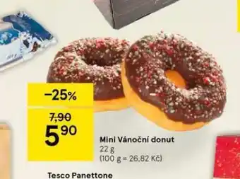 Tesco Mini vánoční donut nabídka
