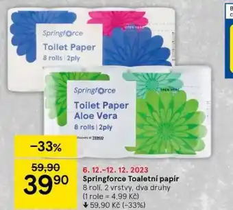 Tesco Springforce toaletní papír nabídka