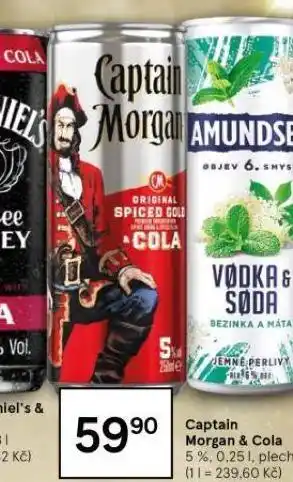 Tesco Captain morgan & cola nabídka