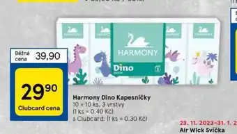 Tesco Harmony dino kapesníčky nabídka