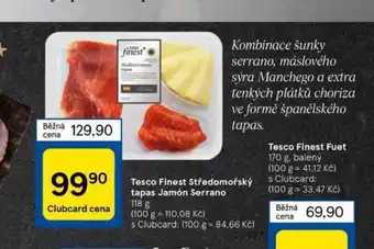 Tesco Tesco finest středomořský tapas jamón serrano nabídka