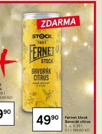 Tesco Fernet stock bavorák citrus nabídka