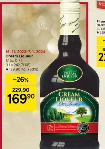 Tesco Cream liqueur nabídka