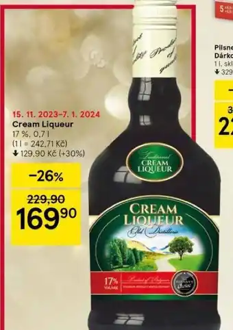 Tesco Cream liqueur nabídka
