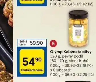 Tesco Olymp kalamata olivy nabídka