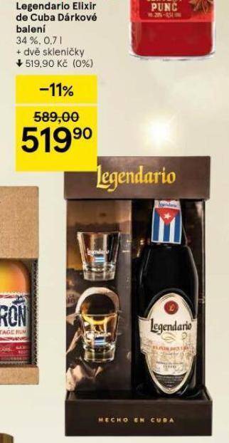 Tesco Legendario elixír de cuba dárkové balení nabídka