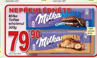 Hruška Milka toffee wholenut nabídka