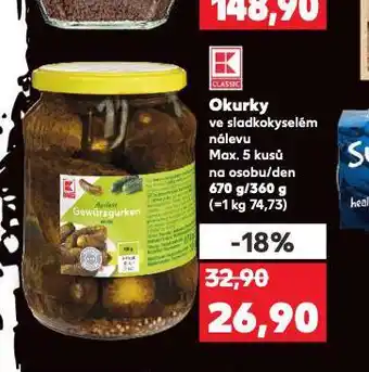 Kaufland Okurky nabídka
