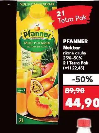 Kaufland Pfanner nektar nabídka