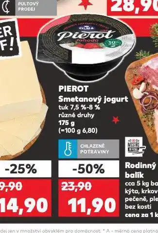 Kaufland Pierot smetanový jogurt nabídka