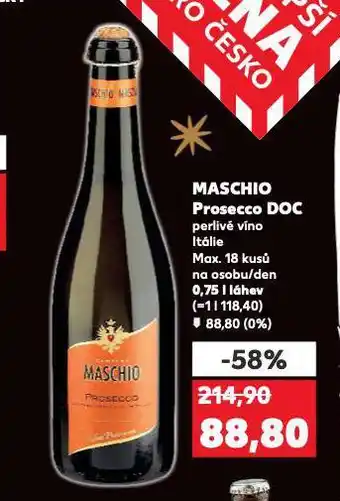Kaufland Maschio prosecco doc nabídka