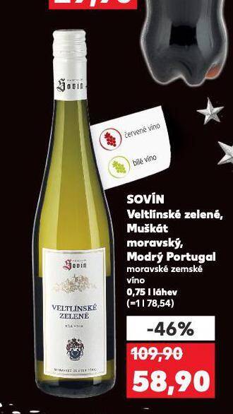 Kaufland Vína sovín veltínské zelené nabídka