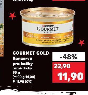 Kaufland Gourmet gold konzerva pro kočky nabídka