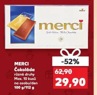 Kaufland Merci čokoláda nabídka