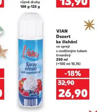 Kaufland Vian dezert ke šlehání nabídka
