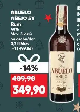Kaufland Abuelo anejo 5y rum nabídka